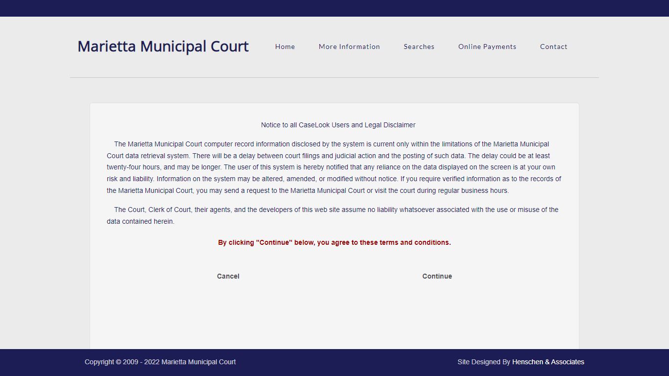 Marietta Municipal Court - Record Search